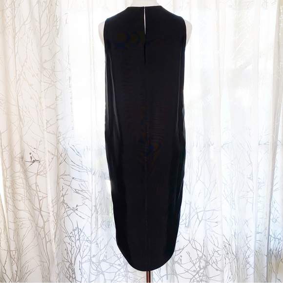 THE ROW BLACK SLEEVELESS CREWNECK LOOSE RELAXED FIT MIDI DRESS - Picture 8 of 15